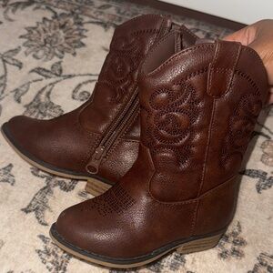 CatJack toddler sz7 Brown Kids Cowboy Boots